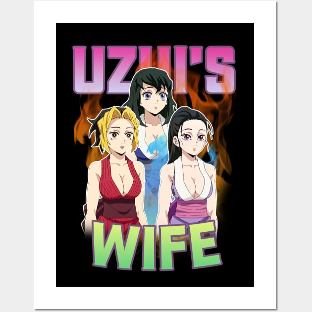 Bootleg Demon Slayer Uzui Wife Wall Art by inosukeino